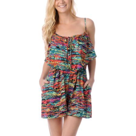 Love, Fire Spaghetti Strap Romper