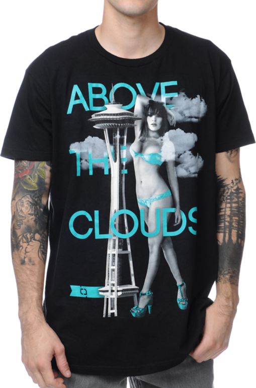 TMLS Above The Clouds Black Tee Shirt