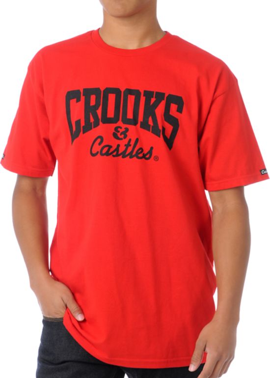 Crooks and Castles Core Logo Red Tee Shirt