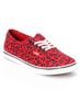 Vans Girls Authentic Lo Pro Red Leopard Print Shoe