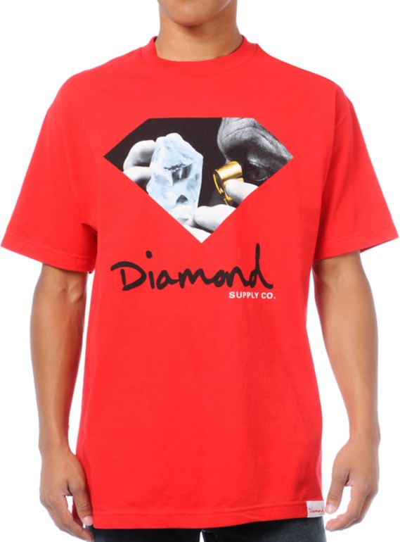 Diamond Supply Scope Red Tee Shirt