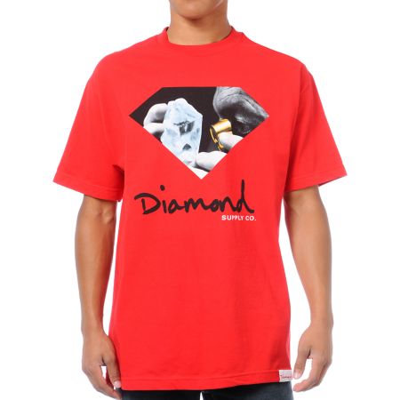 Diamond Supply Scope Red Tee Shirt