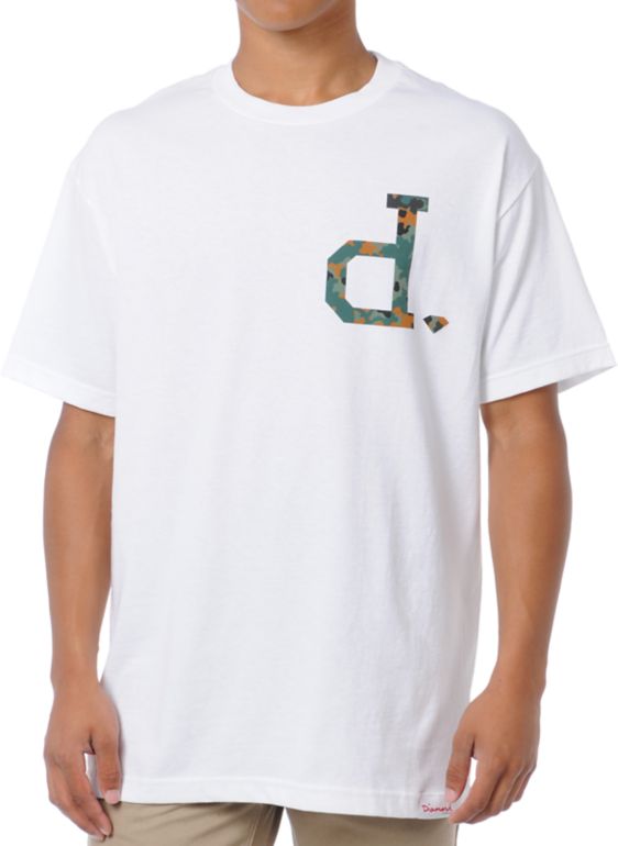 Diamond Supply Un-Polo Camo White Tee Shirt