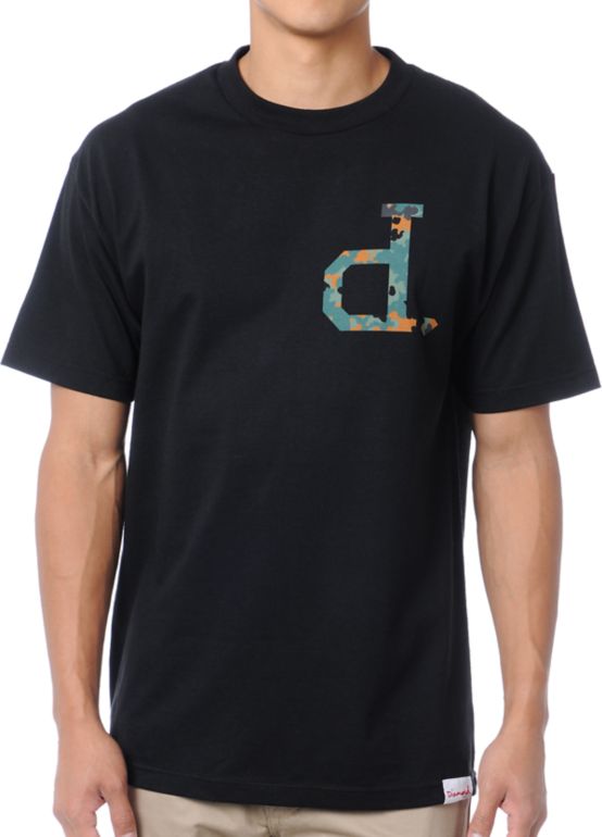 Diamond Supply Un-Polo Camo Black Tee Shirt