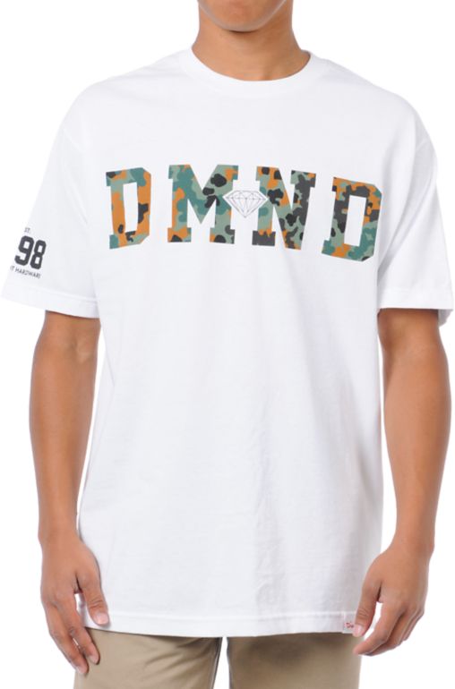 Diamond Supply Diamond Camo White Tee Shirt