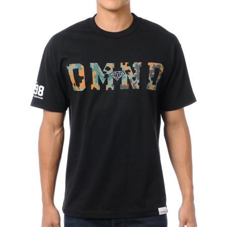 Diamond Supply Diamond Camo Black Tee Shirt