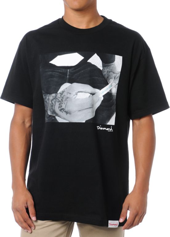 Diamond Supply Rollin Diamonds Black Tee Shirt