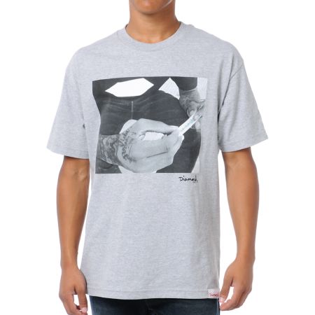 Diamond Supply Rollin Diamonds Grey Tee Shirt