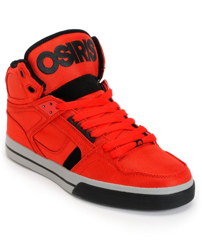 Osiris NYC 83 Vulc Ballistic Red & Black Skate Shoe