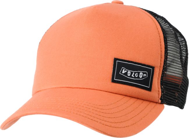 Volcom Girls Simple Stone Cheese Orange Snapback Hat