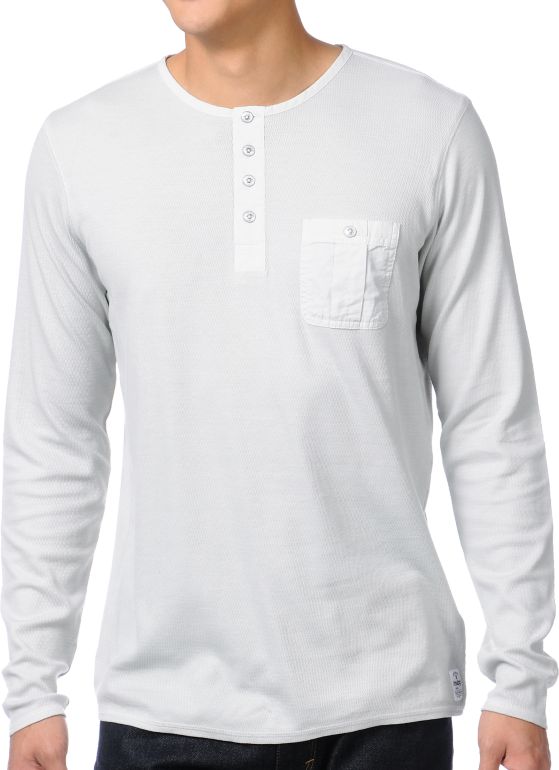 Analog Buckley Silver Grey Henley Shirt