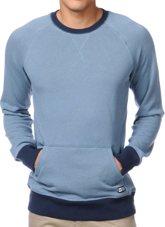 Analog Province Blue Crew Neck Sweatshirt