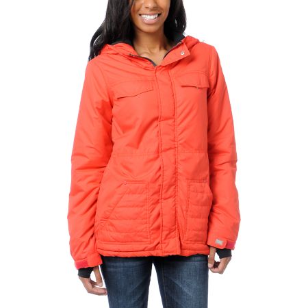 Billabong Girls Ramos Red Insulated Jacket