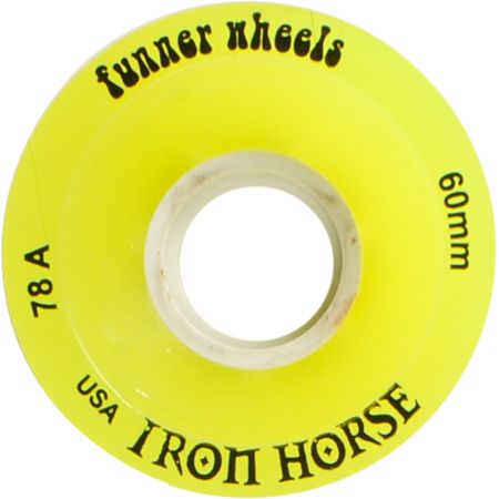 Iron Horse The Funner Yellow 60mm Longboard Wheels 