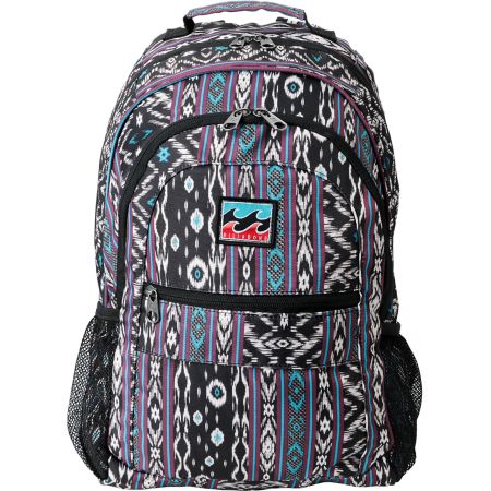 Billabong Background Black & Purple Tribal Print Backpack
