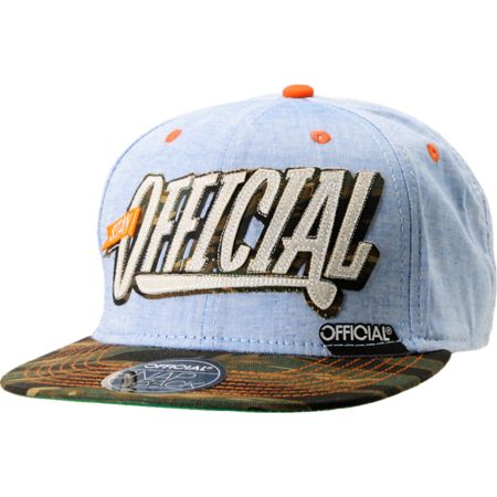 Official Stay Official Chambray & Camo Snapback Hat