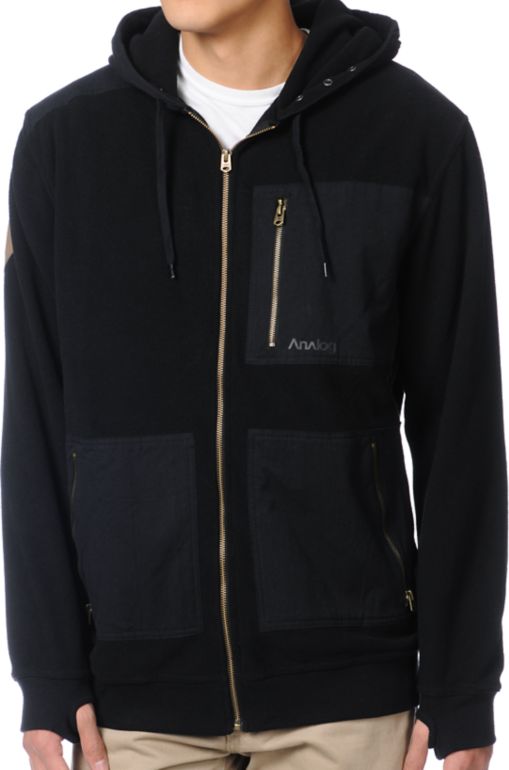 Analog Obsolete ATF Black Tech Fleece Jacket