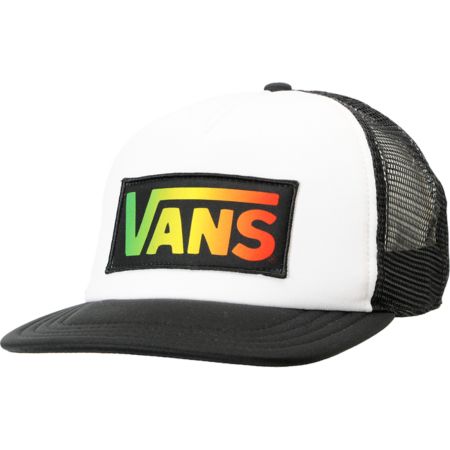 Vans Girls Norm Black & Rasta Trucker Hat