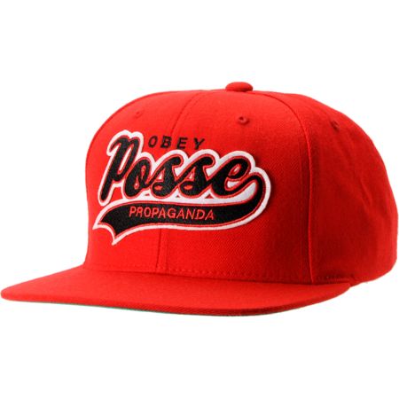 Obey On Deck Red Snapback Hat