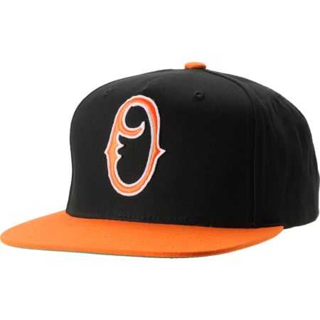Obey Staple Black & Orange Snapback Hat