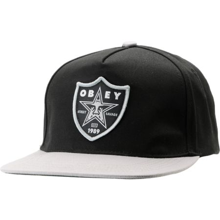 Obey Street Savage 2 Black & Grey Snapback Hat