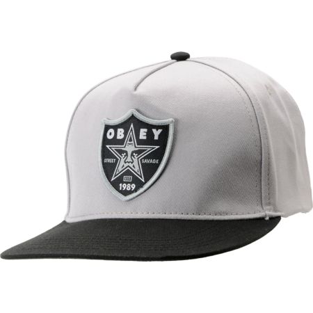 Obey Street Savage 2 Grey Snapback Hat