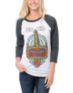 Obey Girls Deco Records White Baseball Tee Shirt