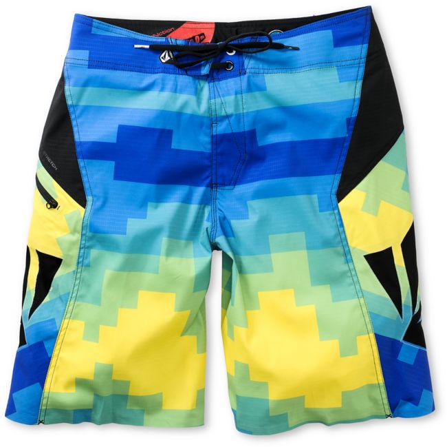 Volcom V6S Pixelater Yellow 21 Board Shorts