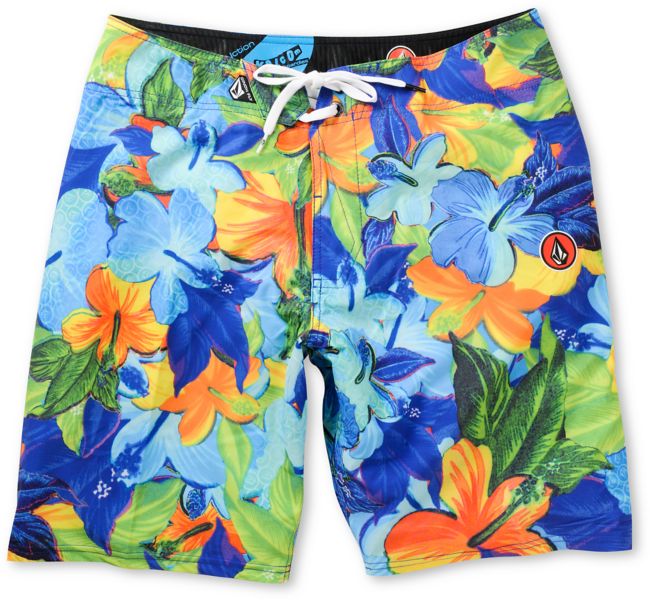 Volcom Floral Fun Blue 20 Board Shorts
