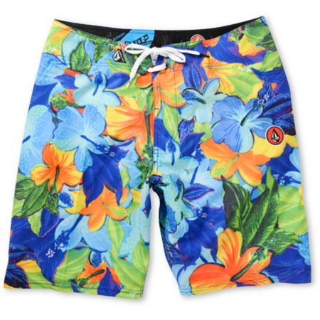 Volcom Floral Fun Blue 20 Board Shorts