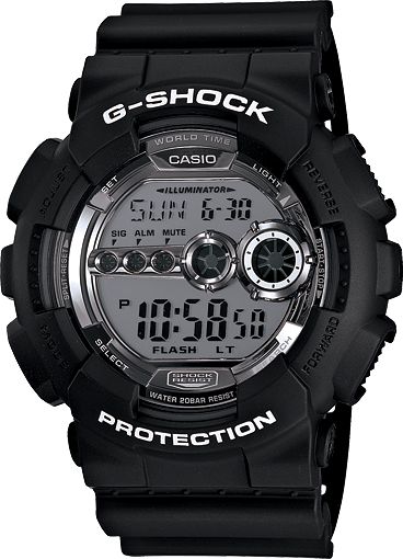 G-Shock GD100BW-1 X-Large Black Watch