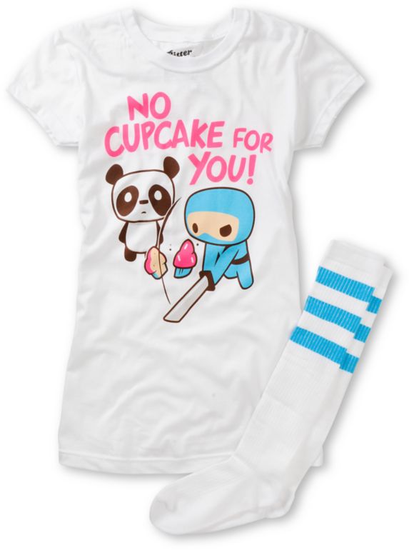 Bitter Sweet No Cupcakes Graphic Tee & Socks Pack