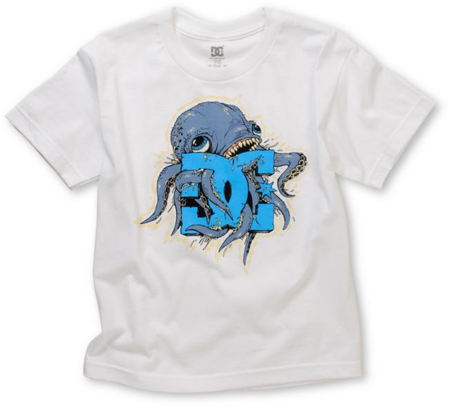 DC Boys Okatpi UV Ink White Tee Shirt