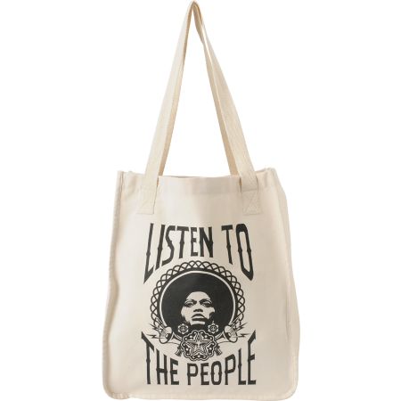Obey Listen To The People Natural Tote Bag