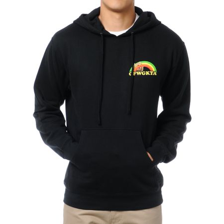 Odd Future Rainbow Cat Black Pullover Hoodie
