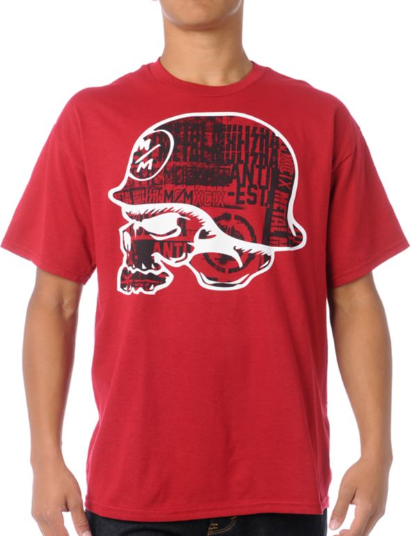 Metal Mulisha Surface Dark Red Tee Shirt