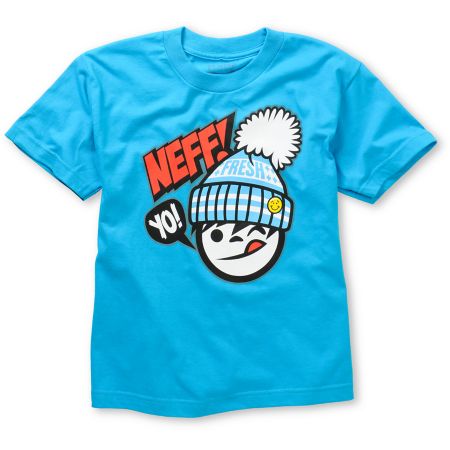 Neff Boys Yo Fresh Turquoise Tee Shirt