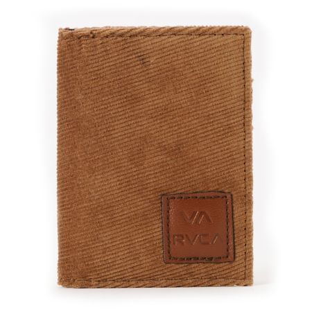 RVCA Mill Folding Card Brown Bifold Wallet