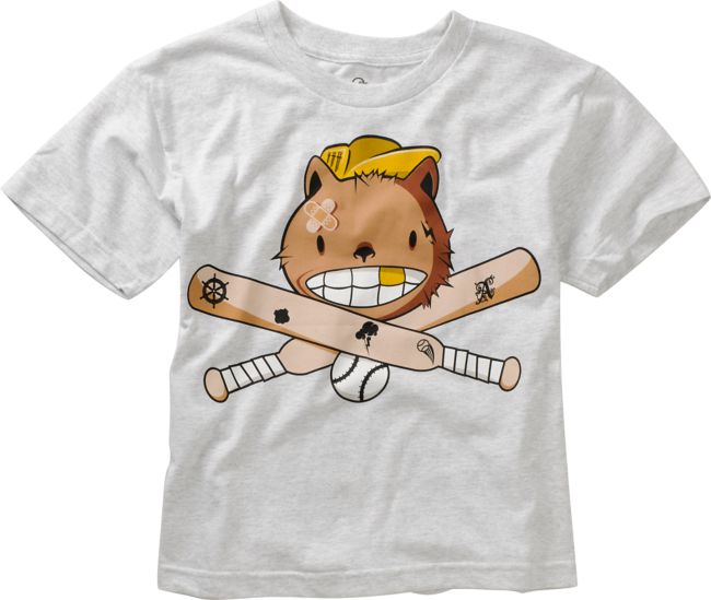 A-Lab Boys Baseballer Heather Grey Tee Shirt