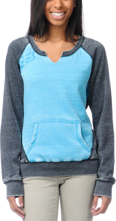 Fox Girls Potential Blue Crew Neck Sweatshirt