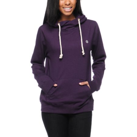Element Girls Conrad Eggplant Purple Pullover Hoodie