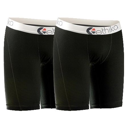 Ethika The Staple 2-Pack Black Boxer Briefs