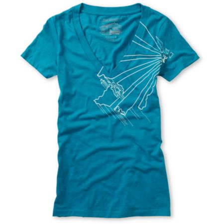 Casual Industrees Girls Wa Outline V-Neck Tee Shirt