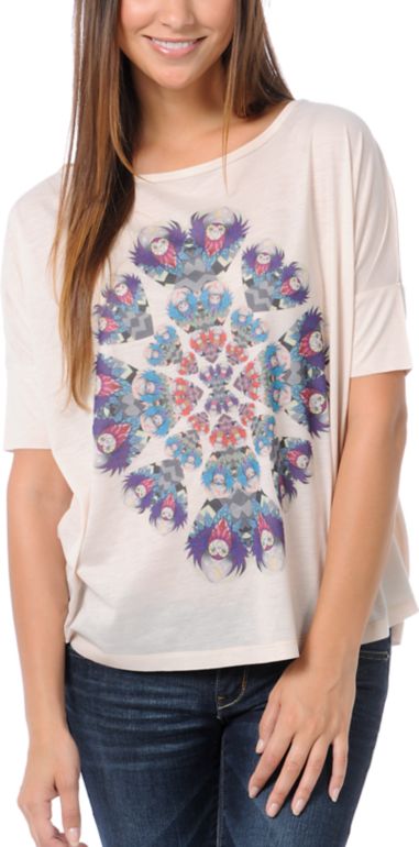 Element Girls Oracle Cream Scoop Neck Tee Shirt