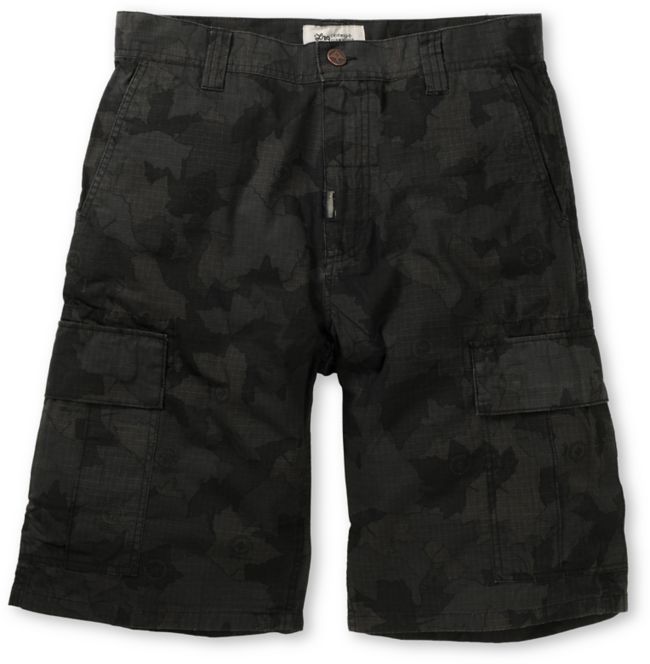 LRG Core Black Ripstop Camo Cargo Shorts