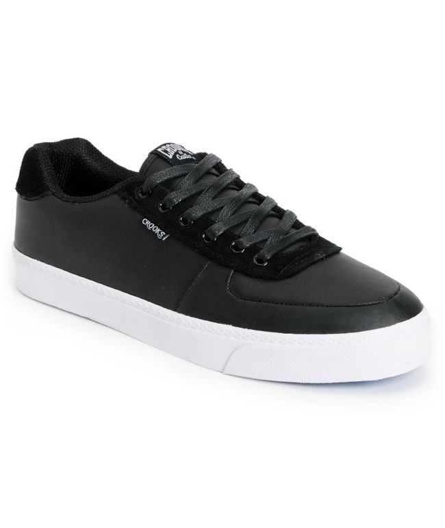 Crooks and Castles Isa Black Leather Shoe