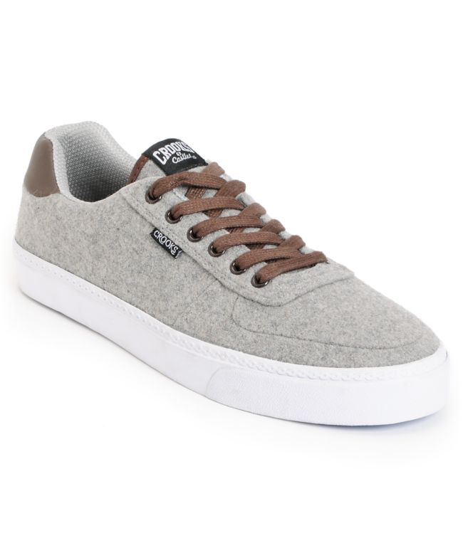 Crooks and Castles Isa Grey Wool Shoe