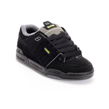 Globe Fusion Black, Charcoal & Lime Skate Shoes