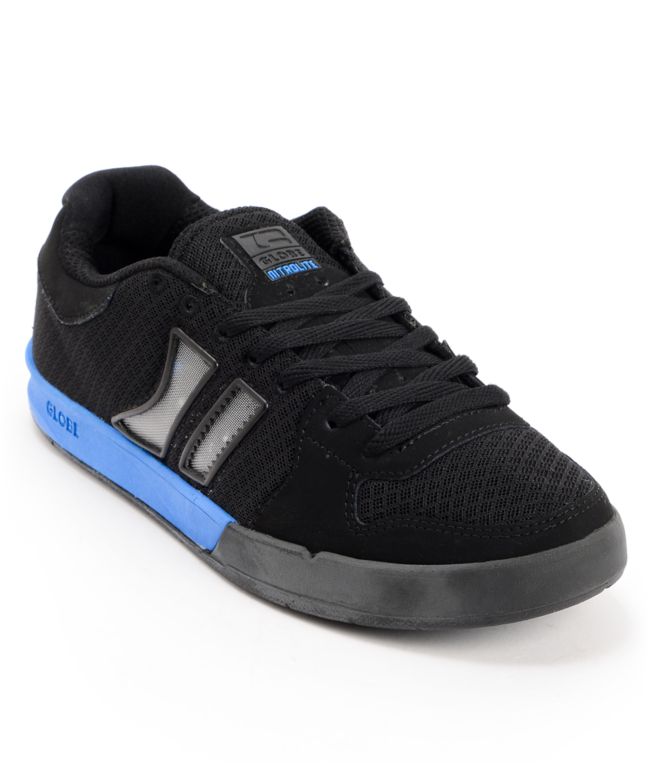 Globe Lift Black & Blue Mesh Skate Shoes
