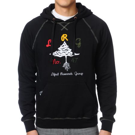 LRG Growington Black Fleece Pullover Hoodie